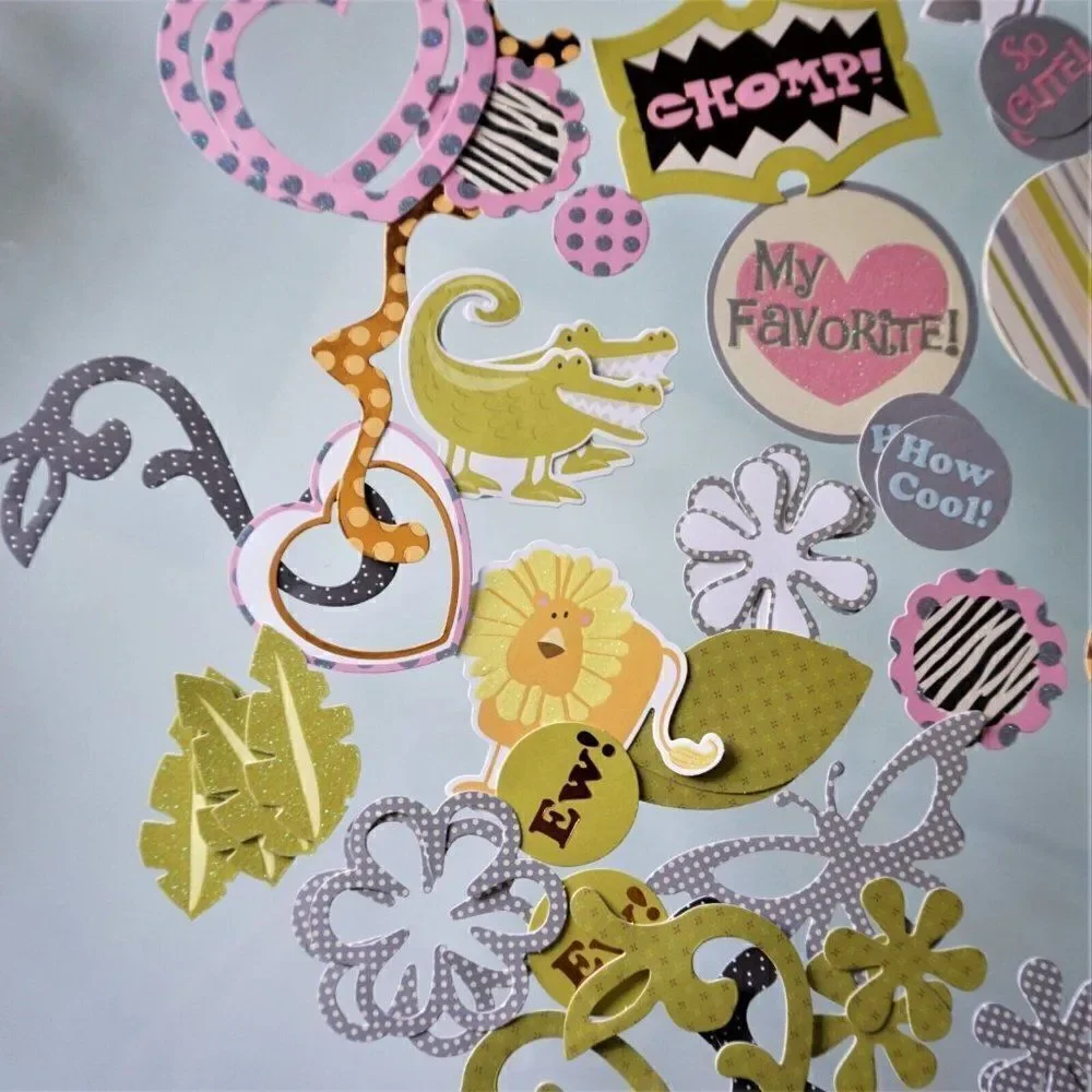 Zoo Animals Scrapbooking Cut-Outs 80 pieces